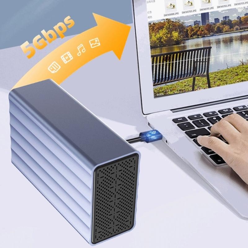 56TB High Capacity Hard Disk Copy Enclosure for HDDs For 2.5inch 3.5Inch Drives and TypeC 3.1 5Gbps Connection
