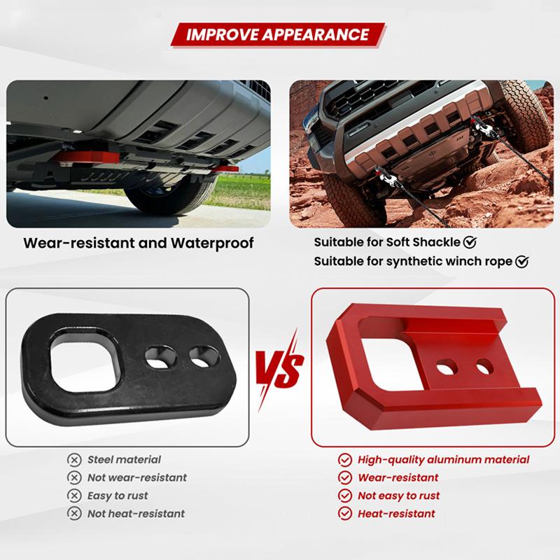 Car Tow Hooks Front Bumper Towing Shackle Mounts For Tacoma 2024 2026 And For 4Runner 2025 2026 Off-Road Recovery Accessories