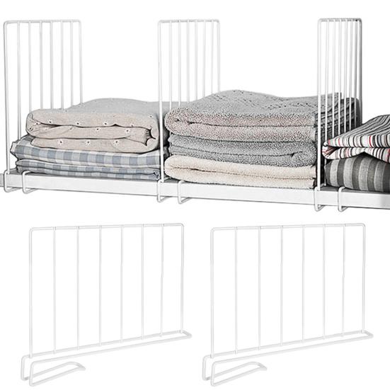 Металлические перегородки для полок, органайзер для полок, легкий зажим для одежды, кошельки, одеяла, разделители для спальни, кухни, офиса, ванной комнаты