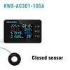 8-в-1 AC Ваттметр KWS-AC301 Вольтметр 50-300В 0-100А Цифровой Амперметр Электрический счетчик Специализированный чип Детектор мощности