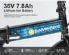 Складной электровелосипед Samebike YINYU14 350 Вт 36 В 7,8 Ач Литиевая батарея 14 дюймов Взрослый Мини Городской Электровелосипед
