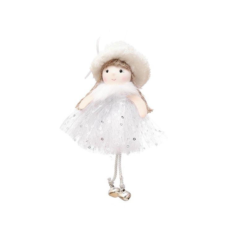 Lovely Christmas Angel Plush Doll Hanging Pendant Christmas Decoration for Home Christmas Tree Decorations Xmas New Year Gifts