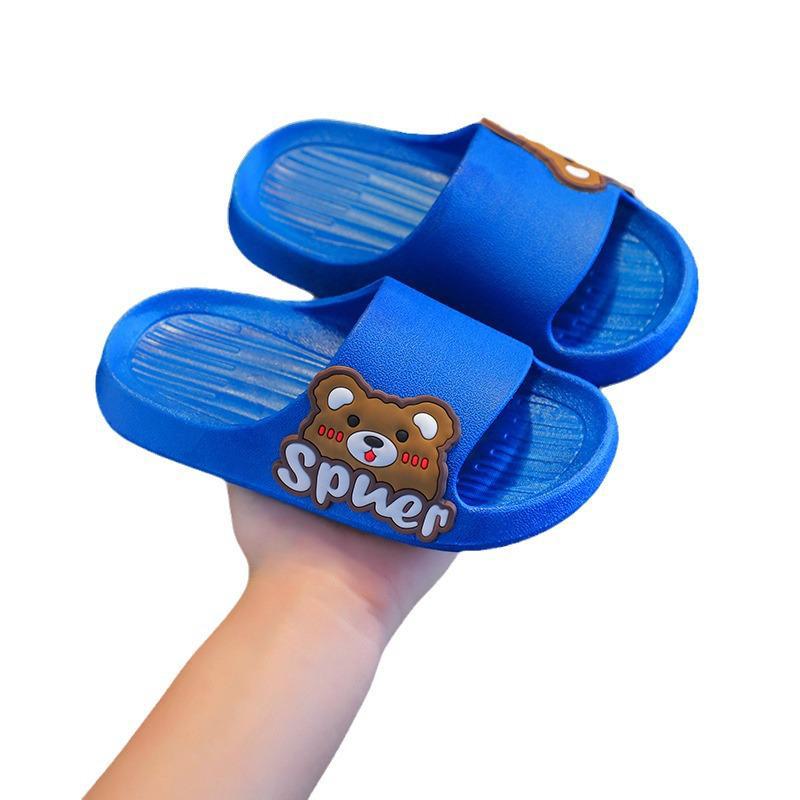 Нескользящие мягкие подошвы тапочки с героями мультфильмов для взрослых и детей - Милая летняя обувь для ванной комнаты