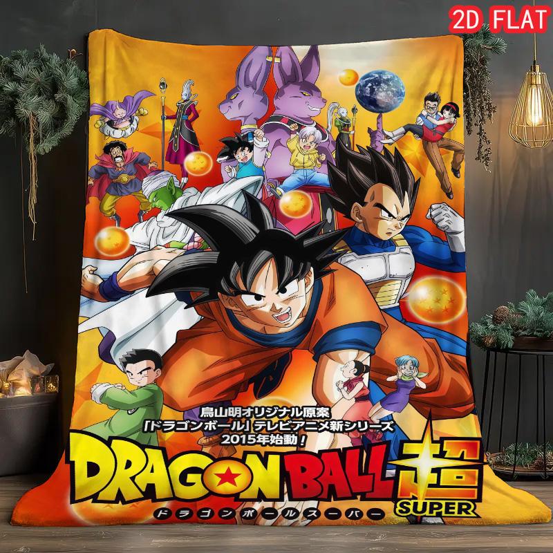 Нескользящее одеяло Dragon Ball Легкое теплое фланелевое одеяло для дивана кресла кровати THW