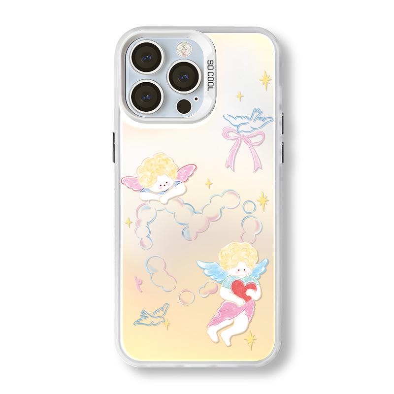 Чехол Zhitai Frosted Laser для iPhone 14/13/12, Apple 16/15 Pro, Huawei Mate 60 с браслетом