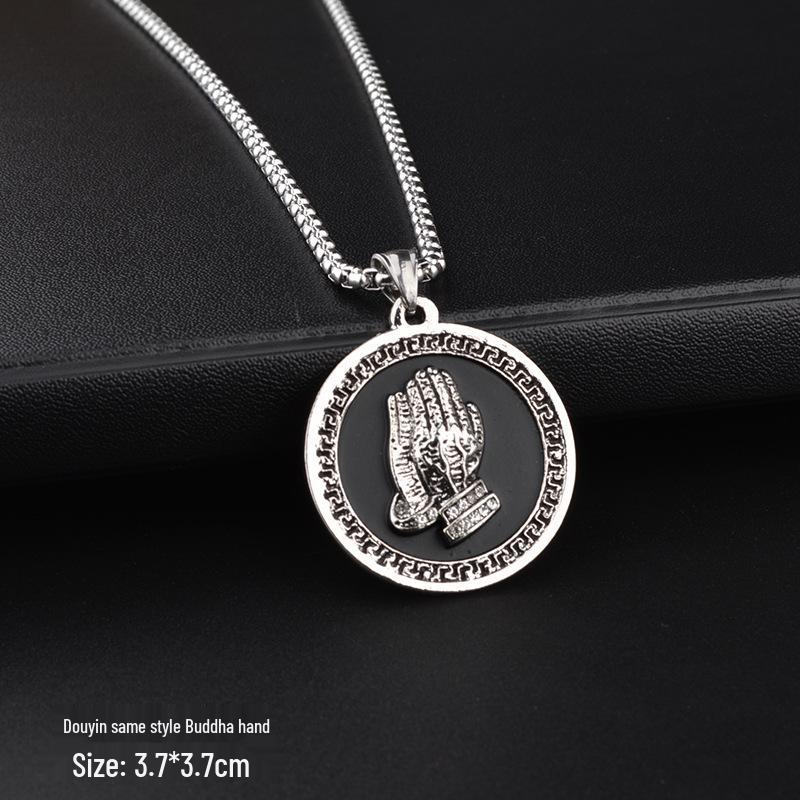 Модная подвеска в виде шестиконечной звезды, ожерелье из титановой стали для мужчин и женщин - хип-хоп стиль, цепочка для свитера, ювелирное изделие.