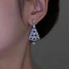 Christmas Tree Earrings for Women Silver Earrings High Quality Versatile Earrings Jewelry Accessories for Women