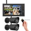 7-дюймовый ЖК-дисплей Беспроводная 4-канальная система мониторинга безопасности Дисплей+Камера 2 шт. ИК-камеры Карта памяти