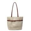 Summer new high-end leisure seaside vacation style straw woven bag fashionable simple large capacity shoulder tote bag women