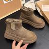 Снежные ботинки хлопковые туфли зимние новые бархатные утолщенные на толстой подошве нескользящие снежные женские ботинки плоские короткие ботинки