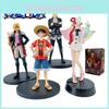 2022 Dxf Red One Piece Action Figures Monkey D. Luffy Roronoa Zoro Sanji And Usopp 18cm Pvc Collectibles