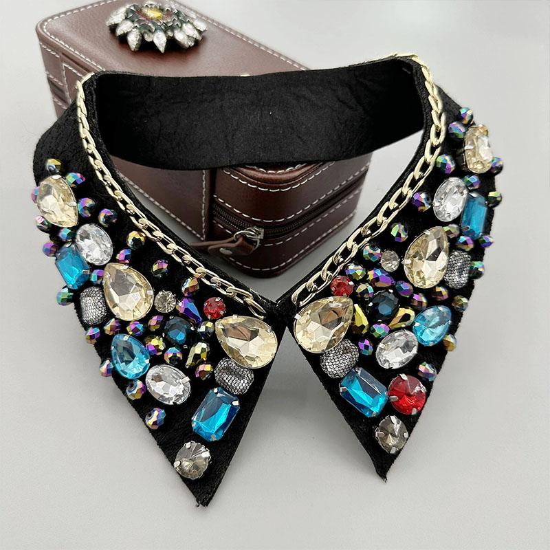 Pearl Women Shirt False Collars Crystal Removable Collar Women Necklace Fake Collar Detachable Diamond Clothing Accessories