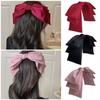 1Pcs Big Bow Satin Hair Bows Solid Pink Black Hair Pin Durable Hair Clip for Hair Accessories