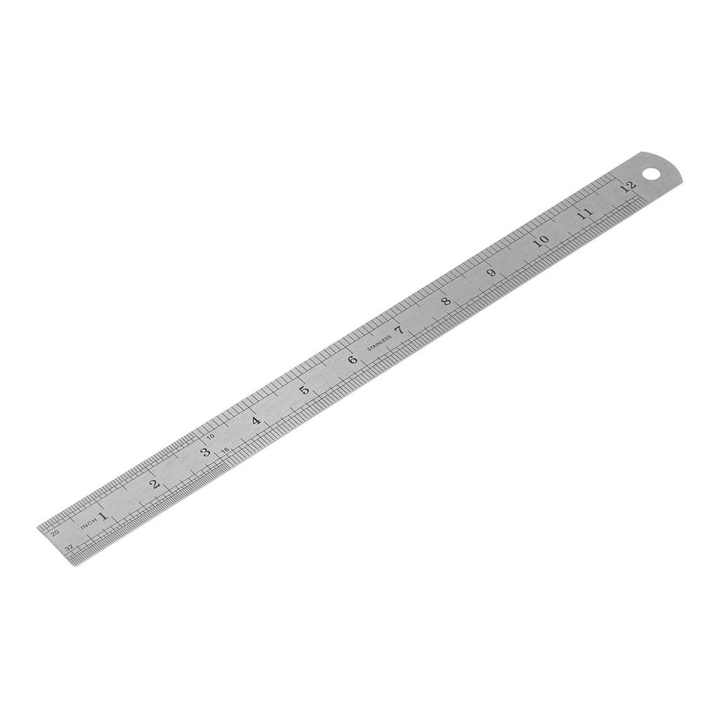 30cm Ruler 30cm Measurable Length Clear Scale Accurate Stainless Steel Metal Ruler with 2