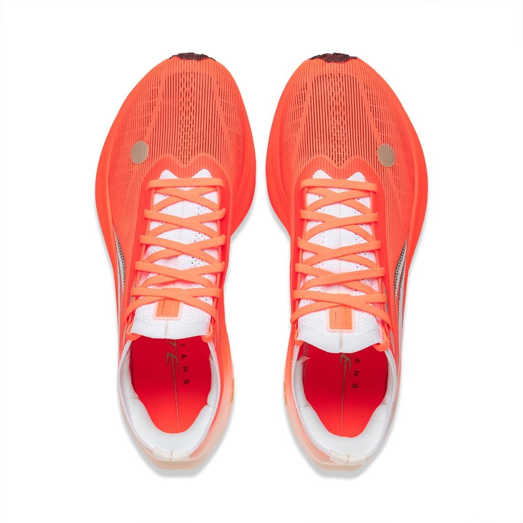 Li Ning Feidian 5 ELITE Амортизация Скользкая подошва Отскок Низкие Углеродная пластина Марафонские Беговые кроссовки Унисекс Красный ARMV003-7