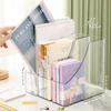 Transparent Vertical Magazine Rack Single Slot Desktop File Storage Box  Desktop Supplies
