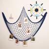 Fishing Net Decoration Wall Art Cotton Fish Net Picture Wall Hanging Fishing Net for Hawaiian Themed Party Under The Sea Party Decoration