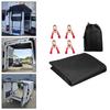 Sleek Black Awning Cover For RV Rear Doors Compatible With For Sprinter