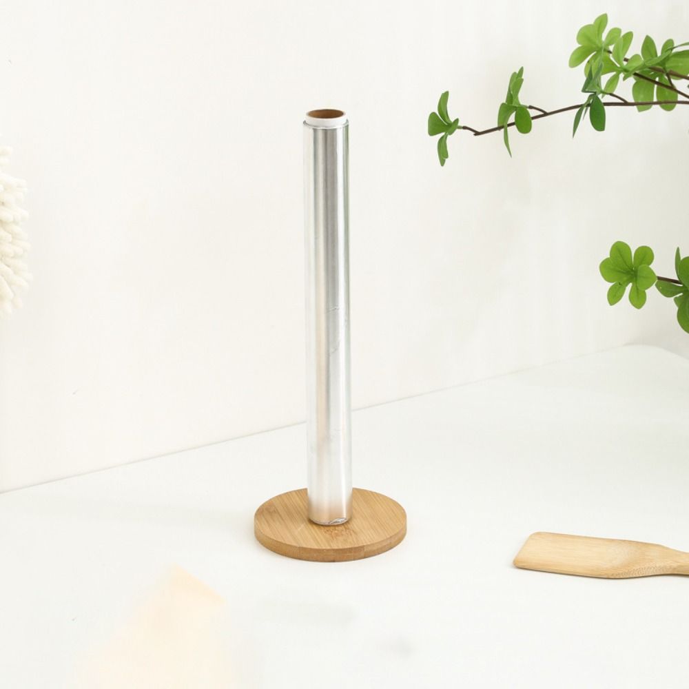 Durable Wooden Paper Towel Holder Anti-Skid Paper Storage Shelf Bathroom