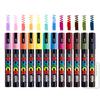 Mitsubishi Pencil Water-based Marker Posca PC-5M Medium Point Round Lead Pastel Color & Dark Color 12 Color Set + Roconeco Trial Writing Card