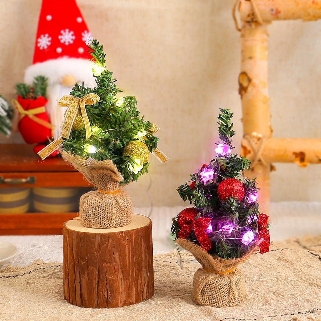 Christmas Luminous Star Christmas Tree Tabletop Ornaments, Small Christmas Tree Festive Atmosphere Dress Up Props