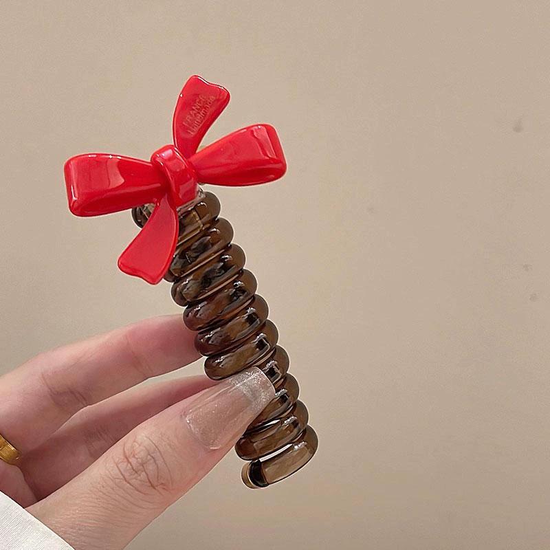 Эластичные резинки для волос для женщин и девочек, однотонные резинки для волос, спиральная катушка, резинка, хвостики, веревка для головы, аксессуары для волос