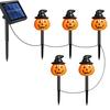 Solar LED Halloween Pumpkin Lantern for Outdoor Garden - Waterproof Decoration