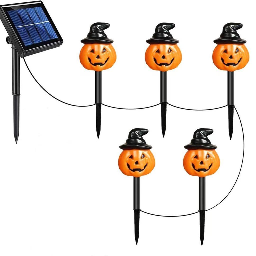 Solar LED Halloween Pumpkin Lantern for Outdoor Garden - Waterproof Decoration