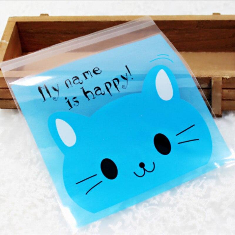 100 шт./лот конфеты пластиковые самоклеящиеся пакеты день рождения рождественская вечеринка печенье упаковка украшения