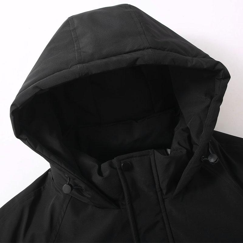 Модное зимнее мужское пальто больших размеров 5XL-12XL с капюшоном, водонепроницаемое, повседневное, свободного кроя, толстое, теплое, оверсайз, верхняя одежда, мужские куртки
