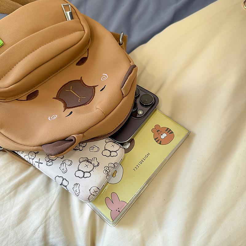 Инс новая сумка-мессенджер капибара милая девушка студентка выходит сумка для хранения мультяшная капибара рюкзак на молнии