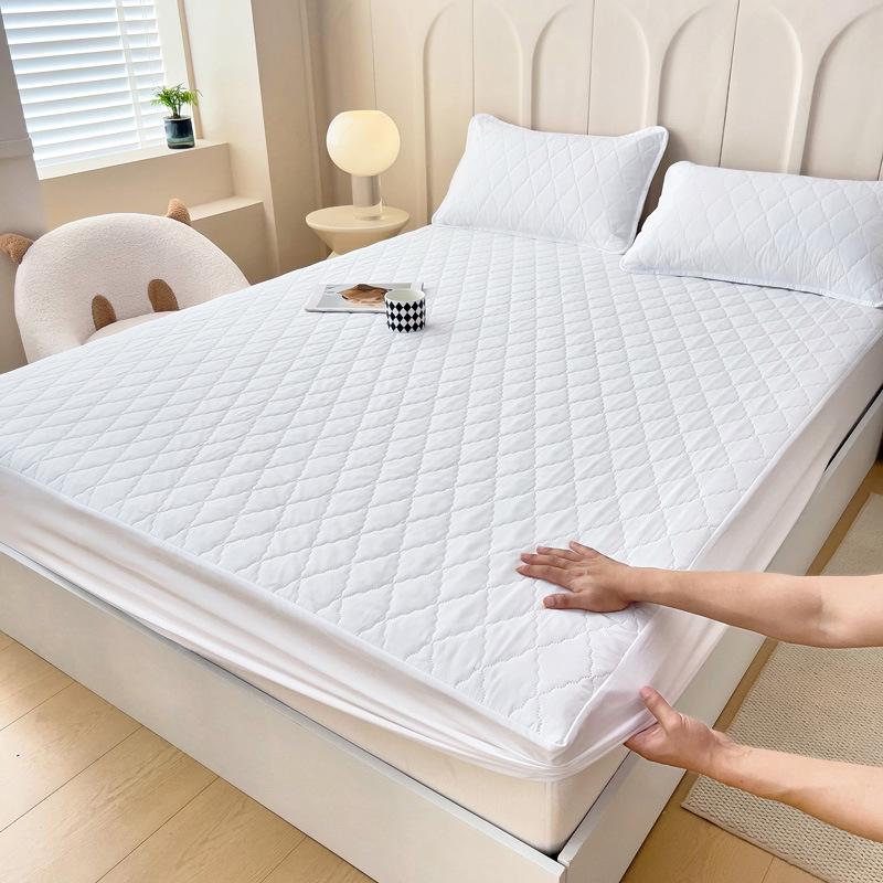 Простыня ромбовидной сетки разных размеров, приятная к коже, из матового хлопка с клипсами, водонепроницаемая простыня, впитывающая пот и дышащий наматрасник