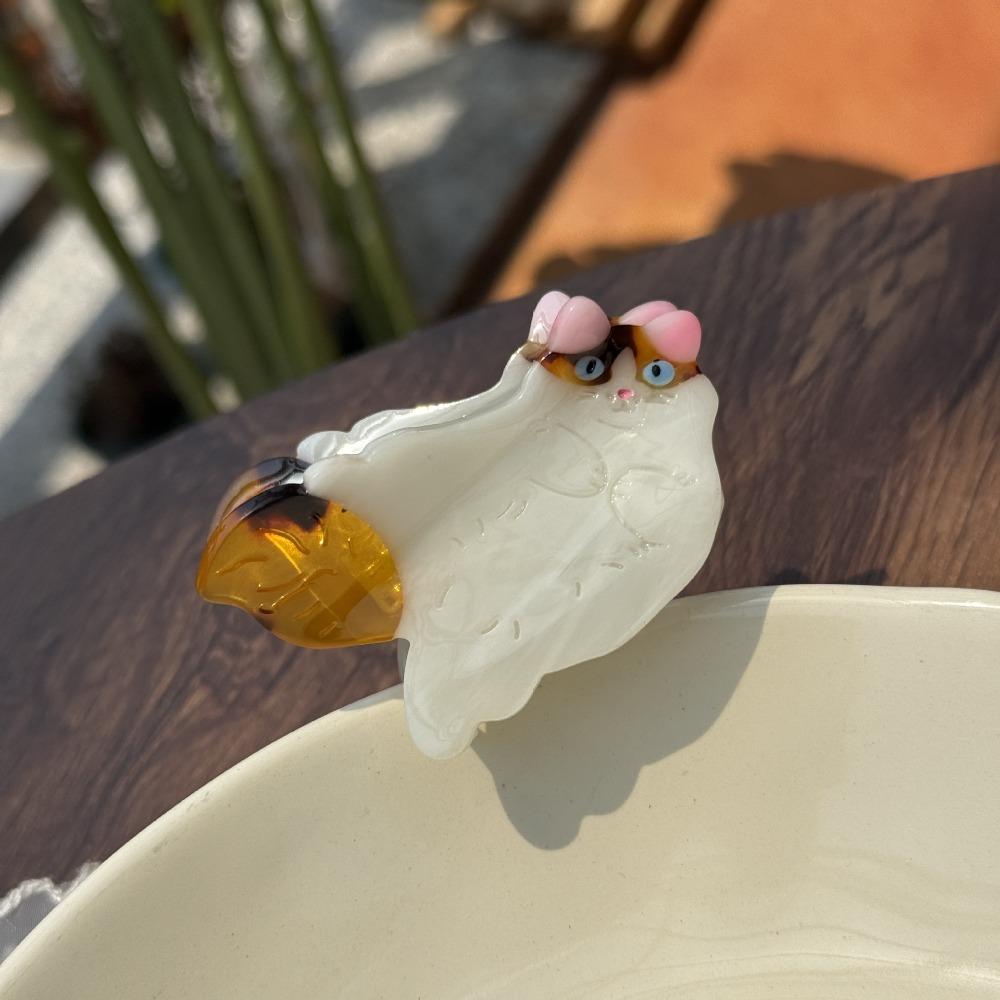 Cartoon Animal Hair Clip Acetic Acid Shark Clip Cute Acetate Cat Hair Claw  Female