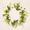 Spring Wreath Artificial Daisys Wreath with Flower Summer Wreath for Front Door Wall Window Party Festival Wedding Decors