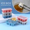 Новая коробка для льда, замороженная форма для холодильника, самодельная коробка для замороженного льда с крышкой, силиконовый кубик горячего льда TikTok