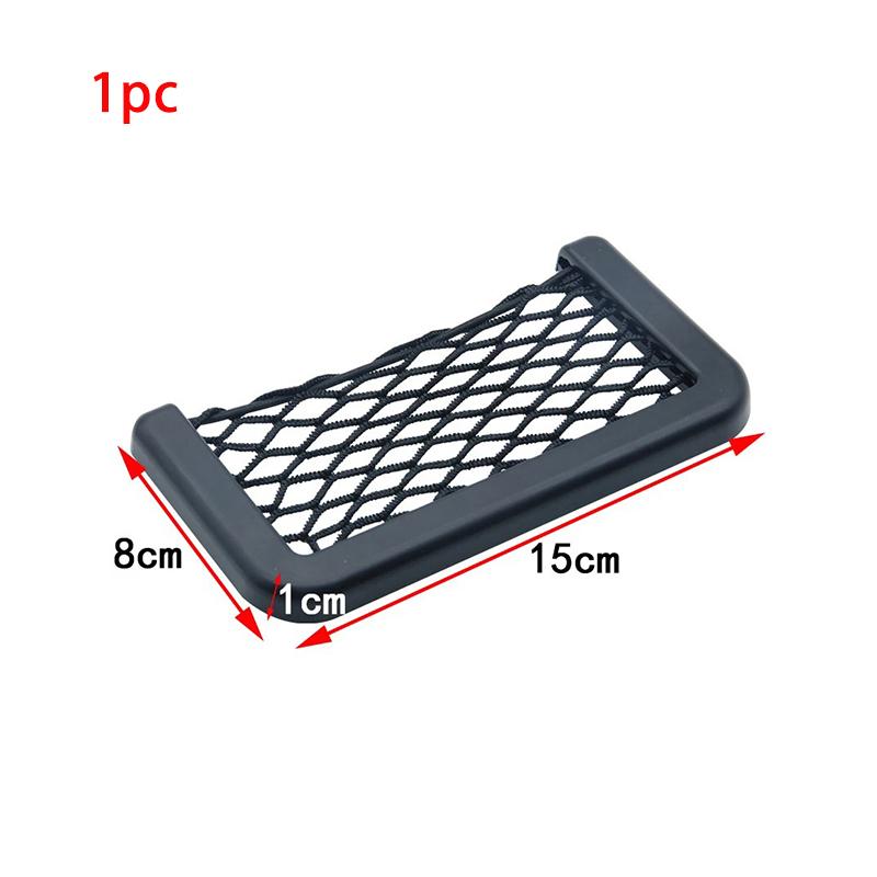 1/2pcs Universal Car Organizer Mesh Storage Bag Net Pocket Phone Holder Net Auto Seat Side Interior Back Sundries Pocket Holder