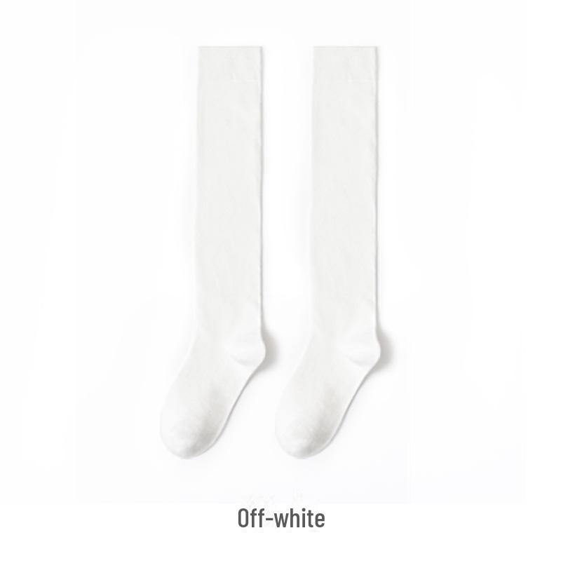 Женские компрессионные носки для похудения из чистого хлопка длиной выше колена на весну и осень - черный цвет, стиль JK