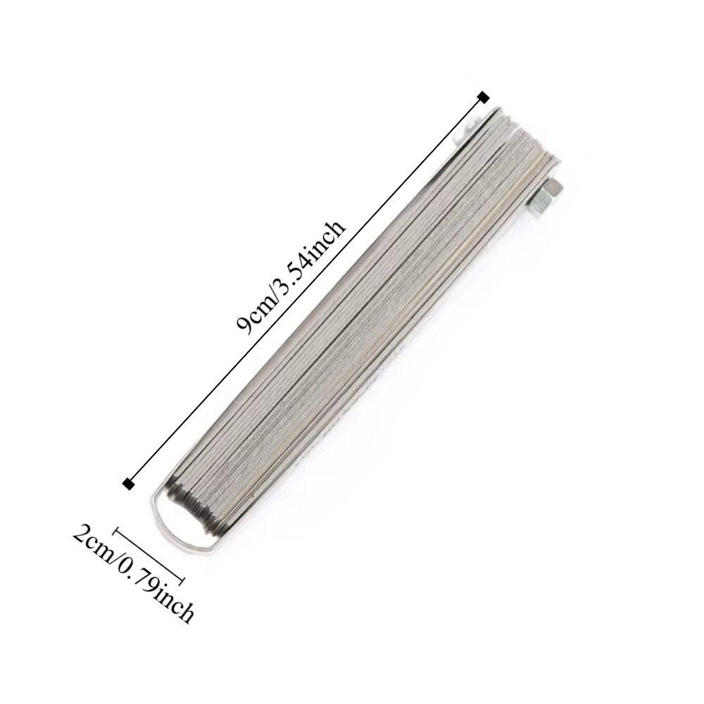 32pcs Blades Thickness Tester Metric 0.04-0.88mm Valve Tools Set Gap Filler Spark Plug Measurement
