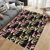 Colorful "LOVE" Text Pattern Rug suitable as a non-slip mat for the living room or bedroom sofa