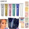 6-color Eye Shadow Sequin Cream Face Body Polarized Glitter Cream High-gloss Dazzling Brightening Set Stage Makeup