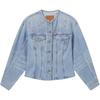 Levis Casual Comfortable Slim Fit Round Neck Long Sleeve Denim Jacket Women Jackets Blue 003HO-0000