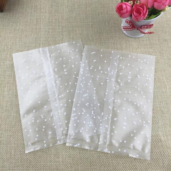 100 шт./упак., пакеты с машинной запечаткой, прозрачные водонепроницаемые пластиковые пакеты с белой точкой, вакуумный упаковщик, мешок для хранения печенья и еды для кухни