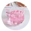 Pink Butterfly Glass Boba Straw Cup