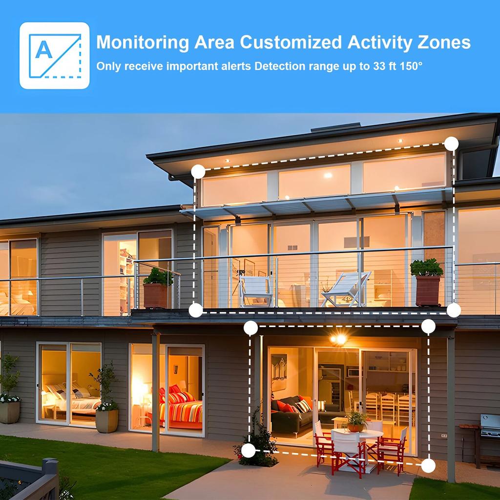 Wi-Fi камера видеонаблюдения 3MP охранная система наружная IP-камера умный дом ночное видение видеорегистратор питание от батареи