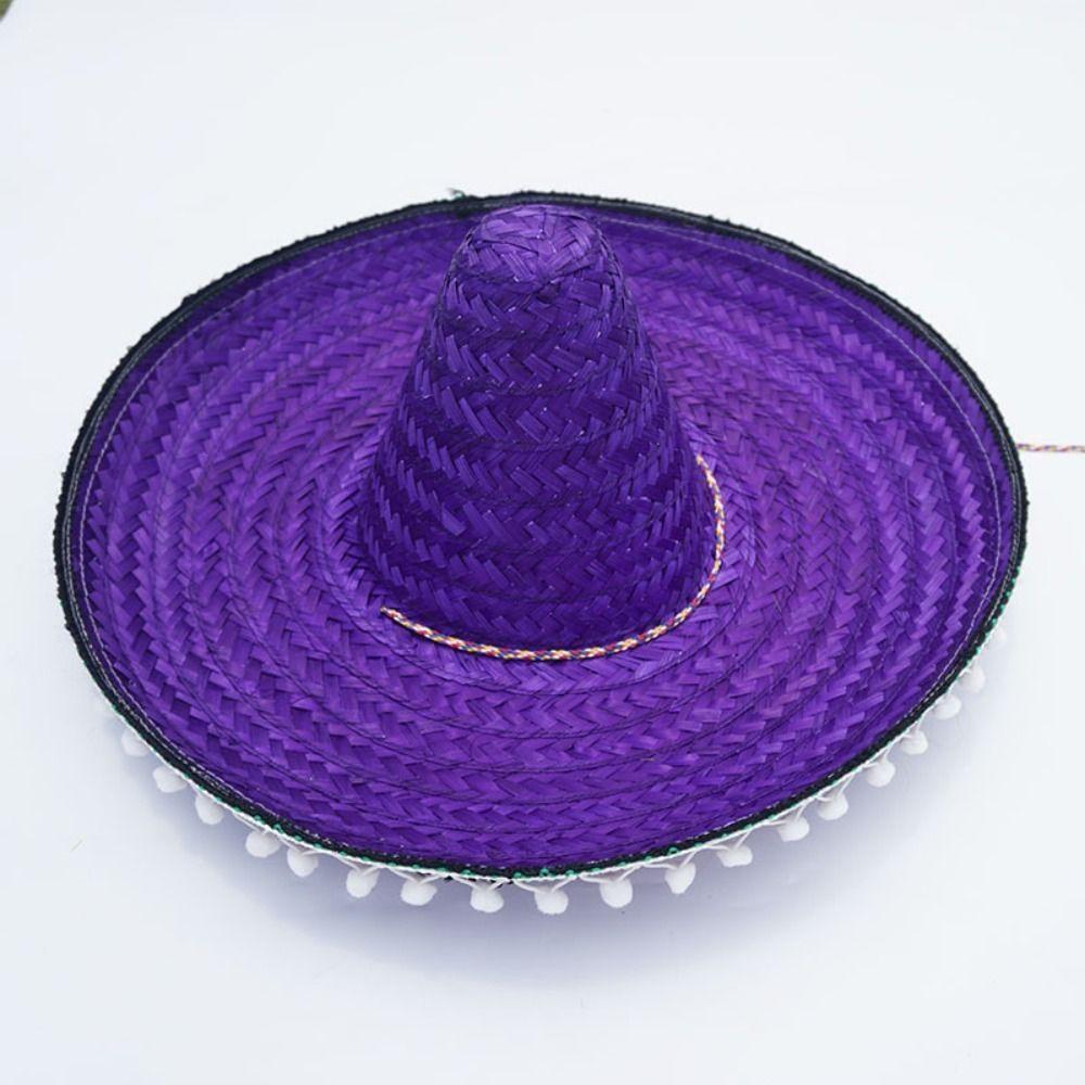 Panama Bucket Mexican Party Hat Wide Brim Carnival Sombrero Outdoor Mexican Straw Hats Party Decor