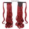 XINRAN Long Ponytail Synthetic Hairpiece Wrap On Clip Hair Extensions Ombre Brown Ponytail  Blonde Hair