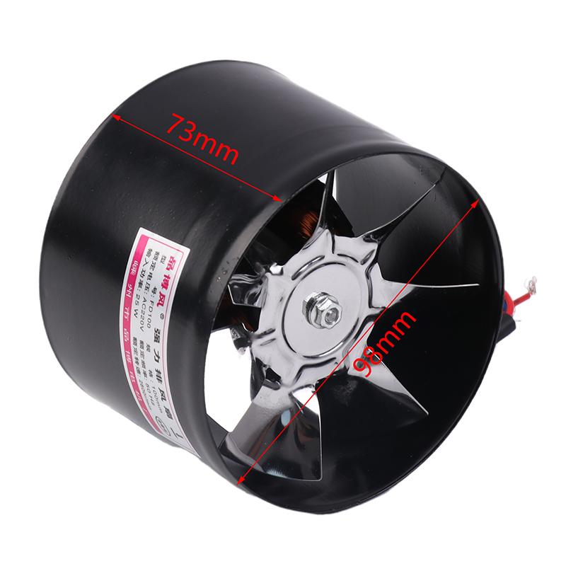 4-дюймовый вентилятор для дома, кухни, металлическая труба, вытяжной вентилятор, мини-вытяжка, ванная комната, туалет, настенный вентилятор, канальный вентилятор