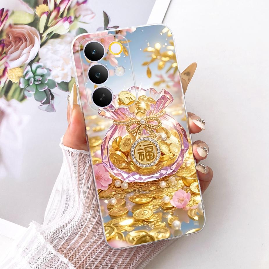 Чехол для Realme C85 Pro Стильные Цветы Бабочка Рисованная Крышка Мягкий Тонкий Чехол для Телефона Для Realme C85 C 85 RealmeC85 Pro 5G Fundas