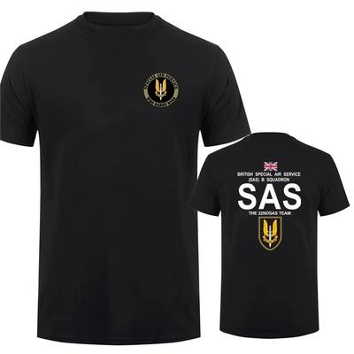Военная футболка SAS Снайпер Мужская Армейская футболка для Мужчины Специальные Военные Операции Короткий Рукав Хлопок Мужская Летняя Футболка