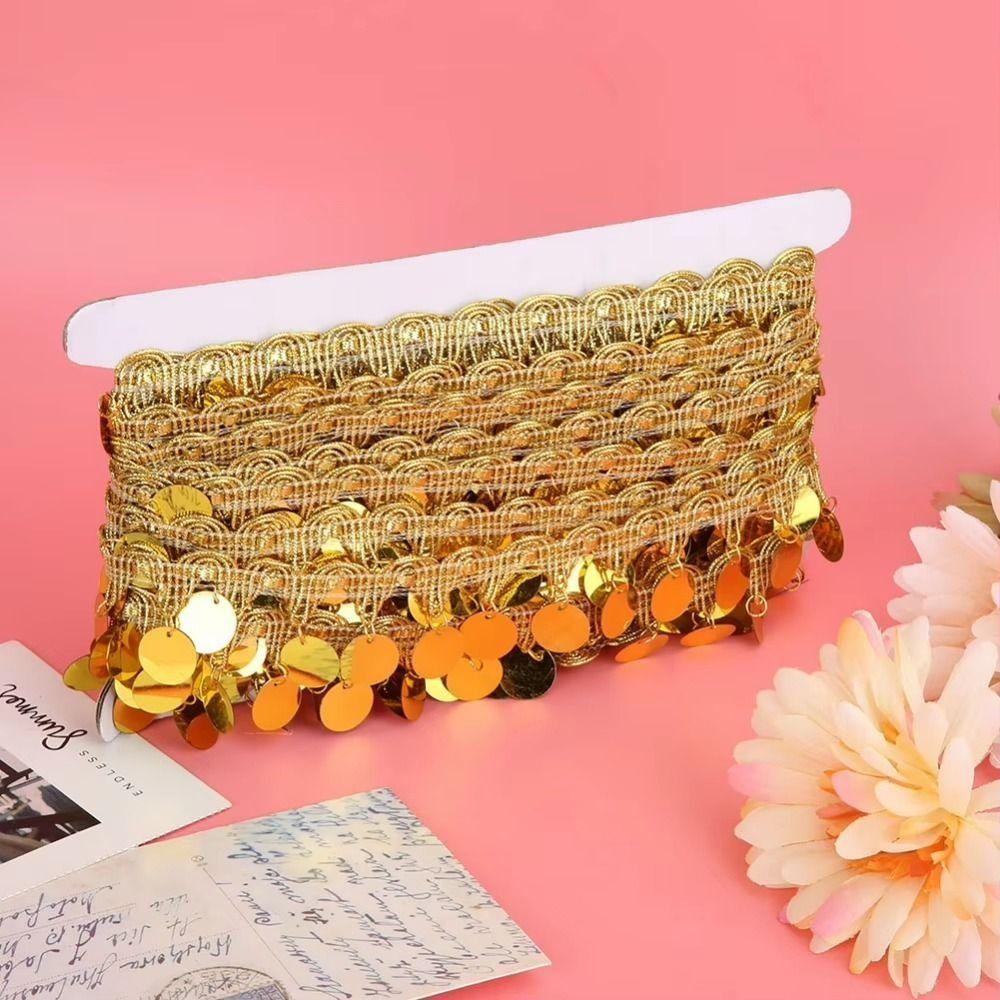 Creative Belly Dance Waist Chain Shiny Tassel Sequins Lace Trim Ethnic Decorations